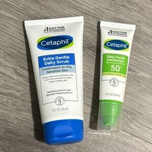 Cetaphil Daily Scrub and Facial Moisturizer SPF 50 Women’s Skincare NEW